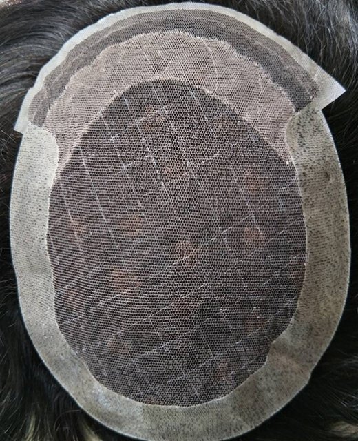french lace with pu men's toupee