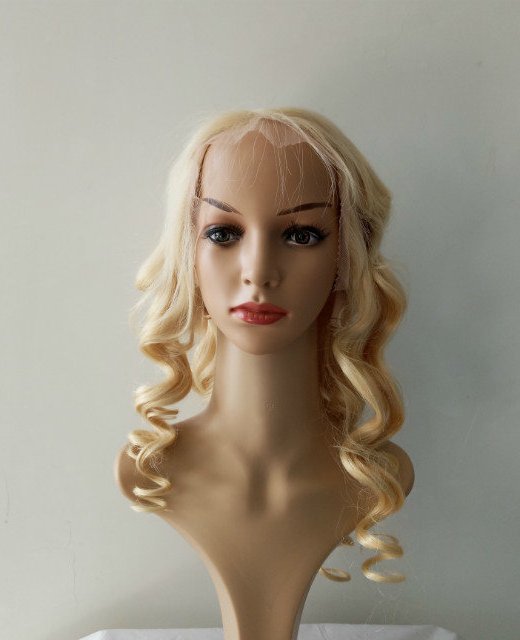 130% Density human hair full lace cap wig