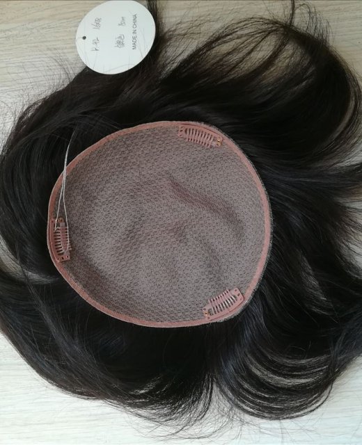 Silk full silk top base human hair toupee