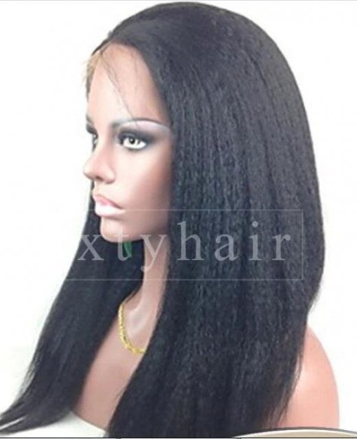  wholesale cheap italian yaki human hair coarse yaki full lace wig